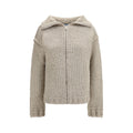 Prada Grauer Woll Cardigan Ovis Aries