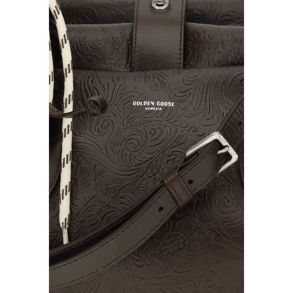 Golden Goose Braune Kalbsleder Bos Taurus Handtasche
