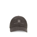 Brunello Cucinelli Braune Wollmütze Aries (Baseballkappe)