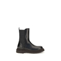 Brunello Cucinelli Schwarze Kalbshaut-Stiefeletten im Chelsea-Stil aus Bos Taurus-Leder