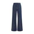 SA SU PHI Blaue Baumwoll-Jeans mit ausgestelltem Bein