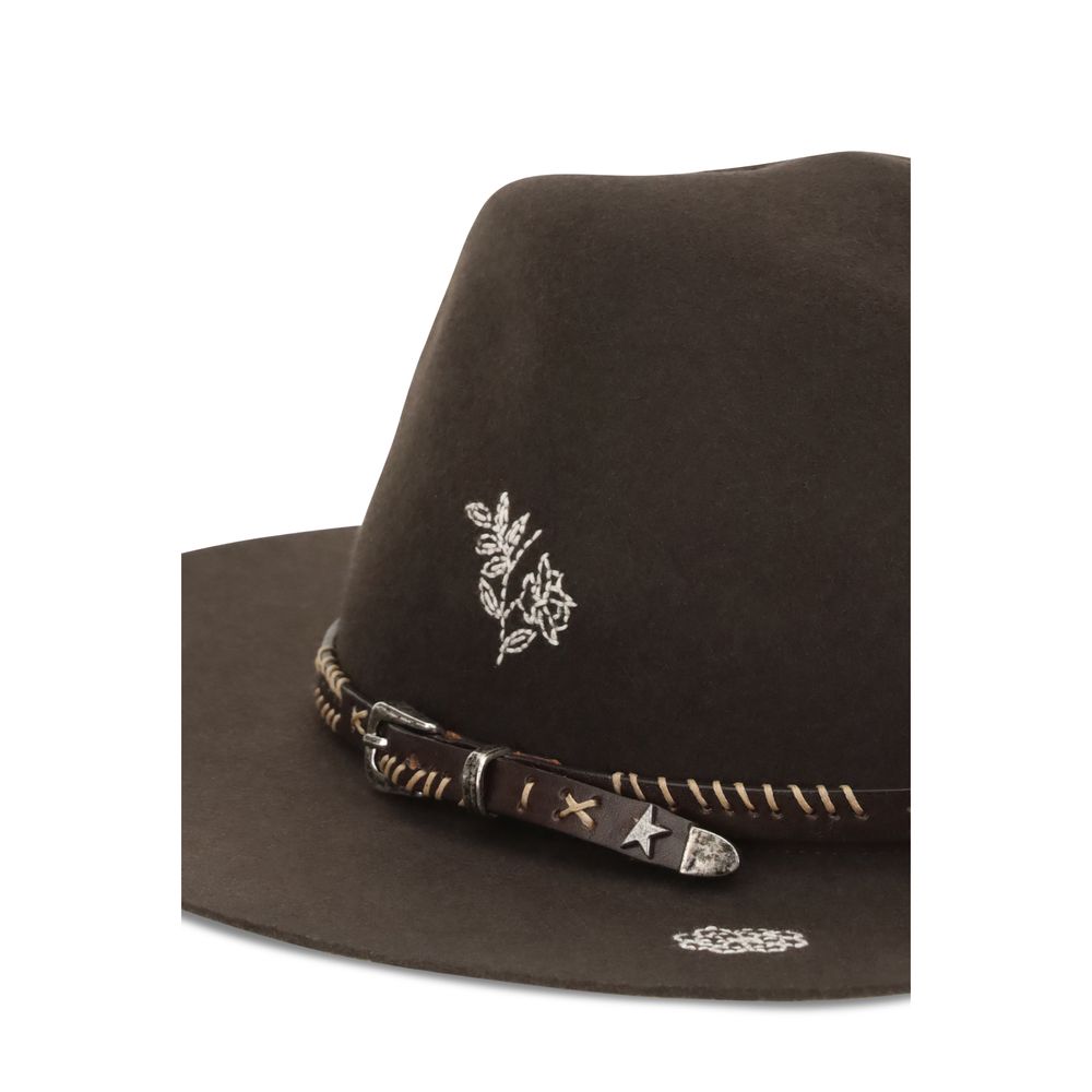 Golden Goose Brauner Wollfilz-Fedora Aries