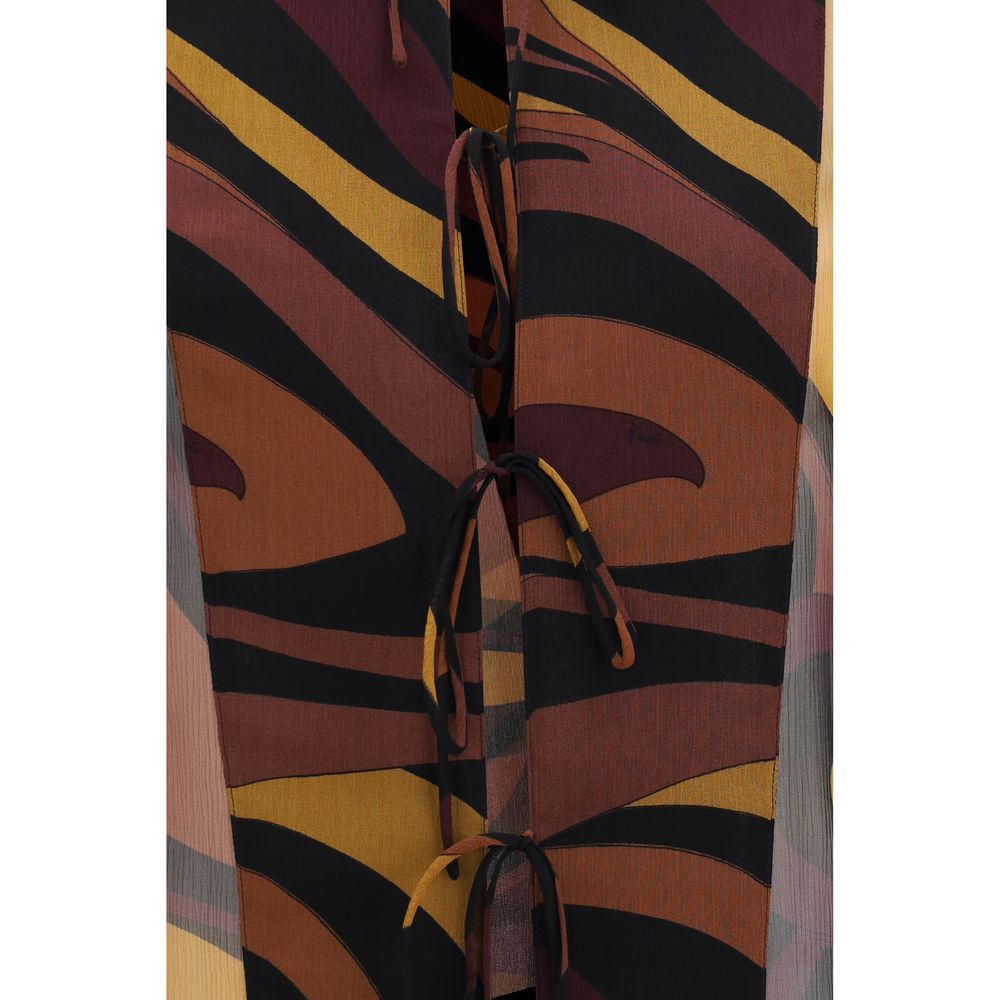Emilio Pucci Mehrfarbiges Seidenhemd mit Muster