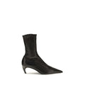Khaite Schwarze Ankle Boots aus Kalbsleder Bos Taurus