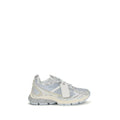 Off-White Graue Stoff-Sneaker mit niedrigem Schaft