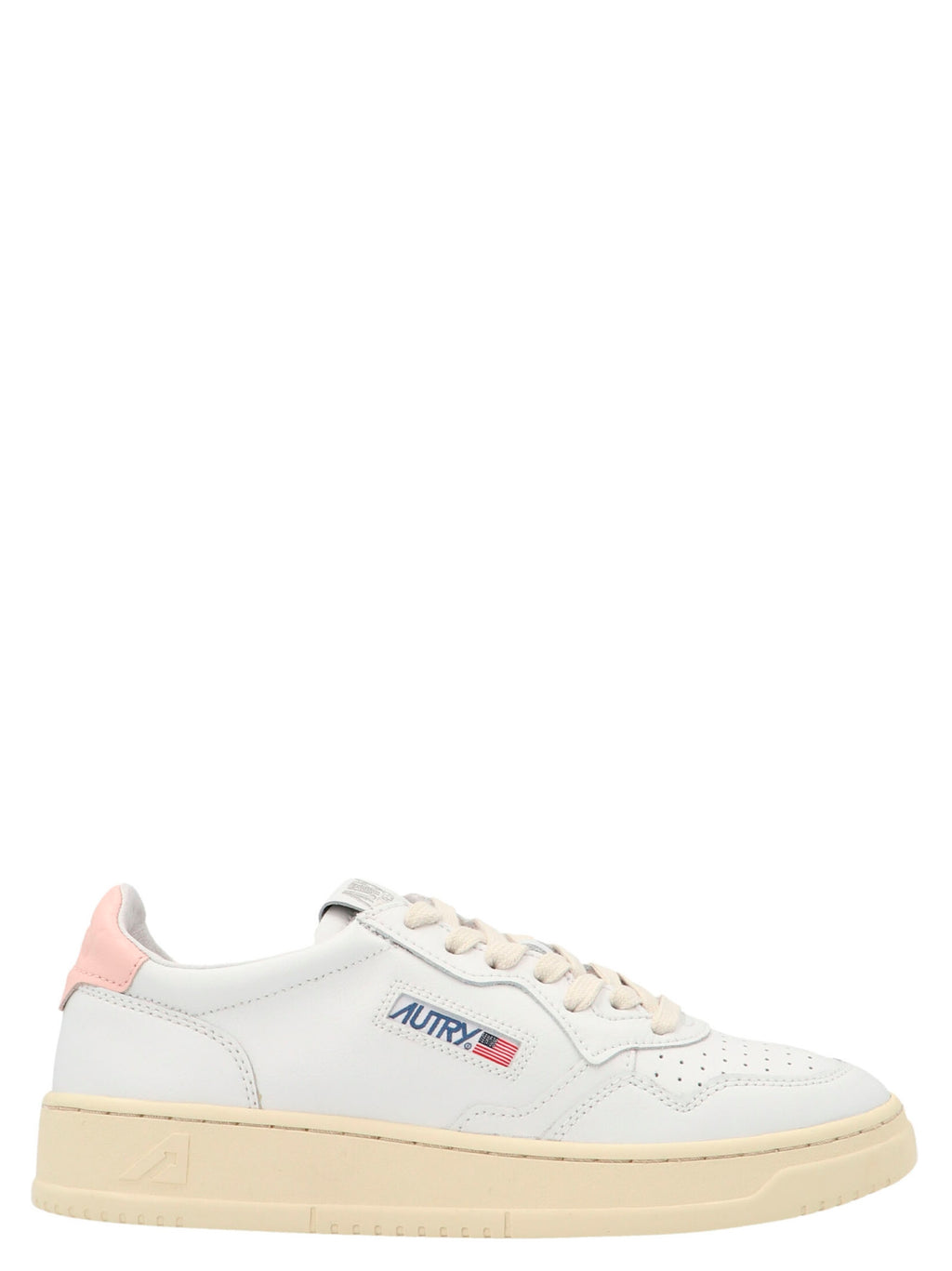 Autry Mehrfarbige Low-Top-Sneaker aus Rindsleder