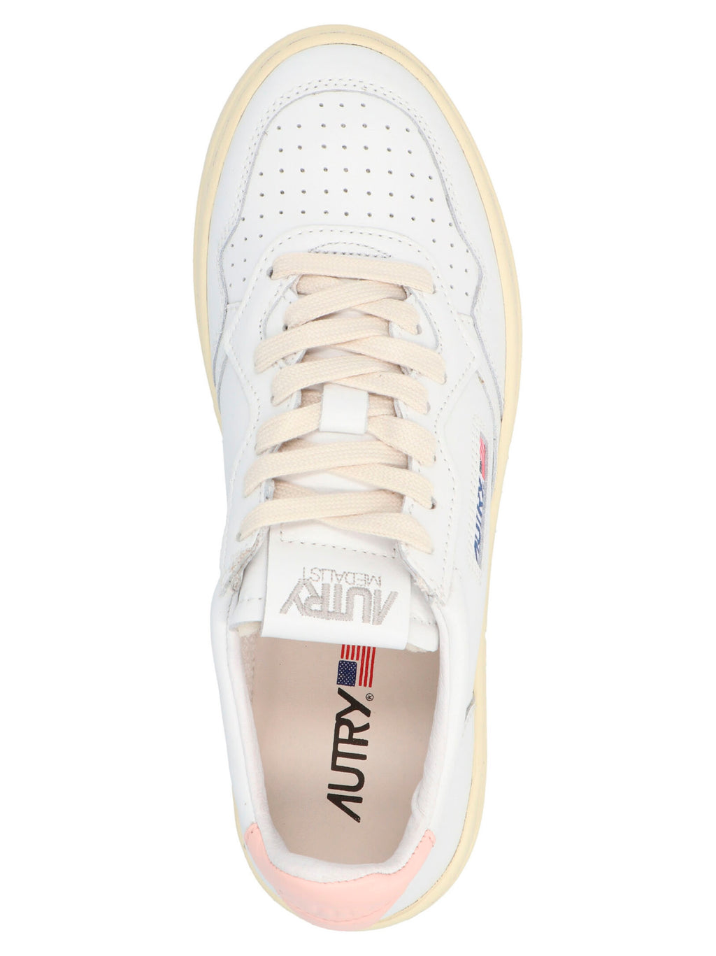 Autry Mehrfarbige Low-Top-Sneaker aus Rindsleder