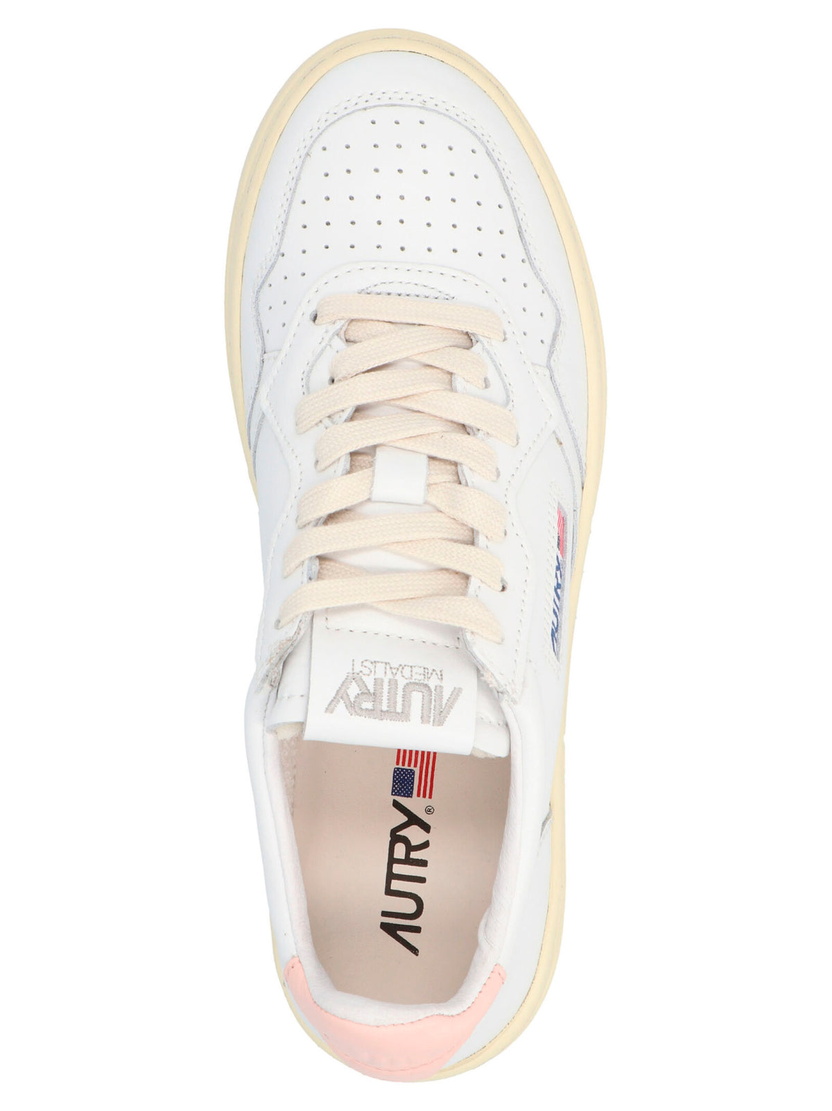 Autry Mehrfarbige Low-Top-Sneaker aus Rindsleder