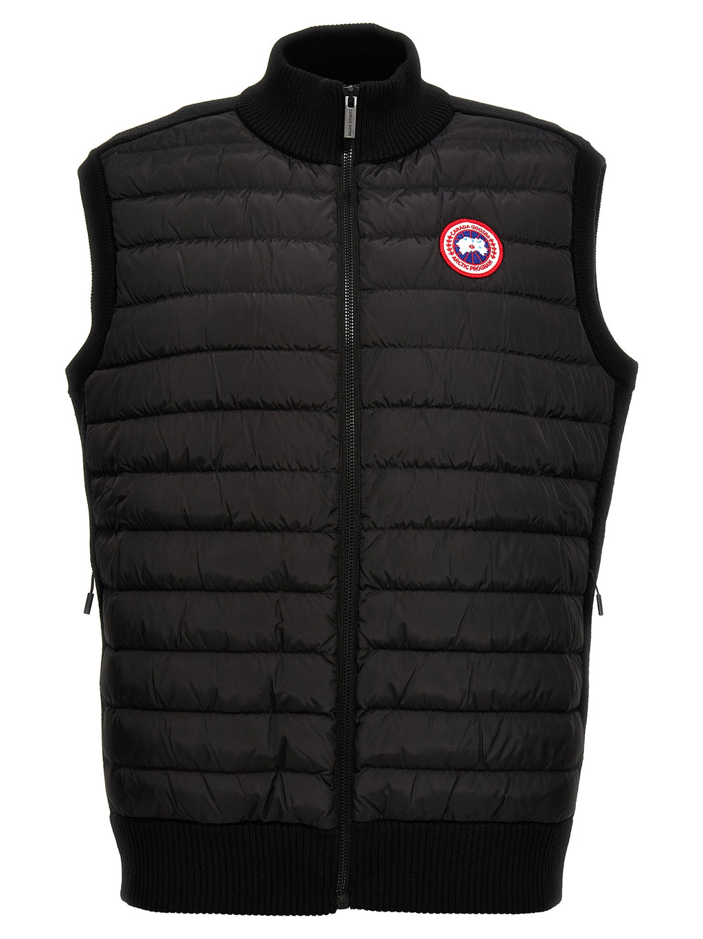 Canada Goose Schwarze ärmellose Jacke aus Polyamid