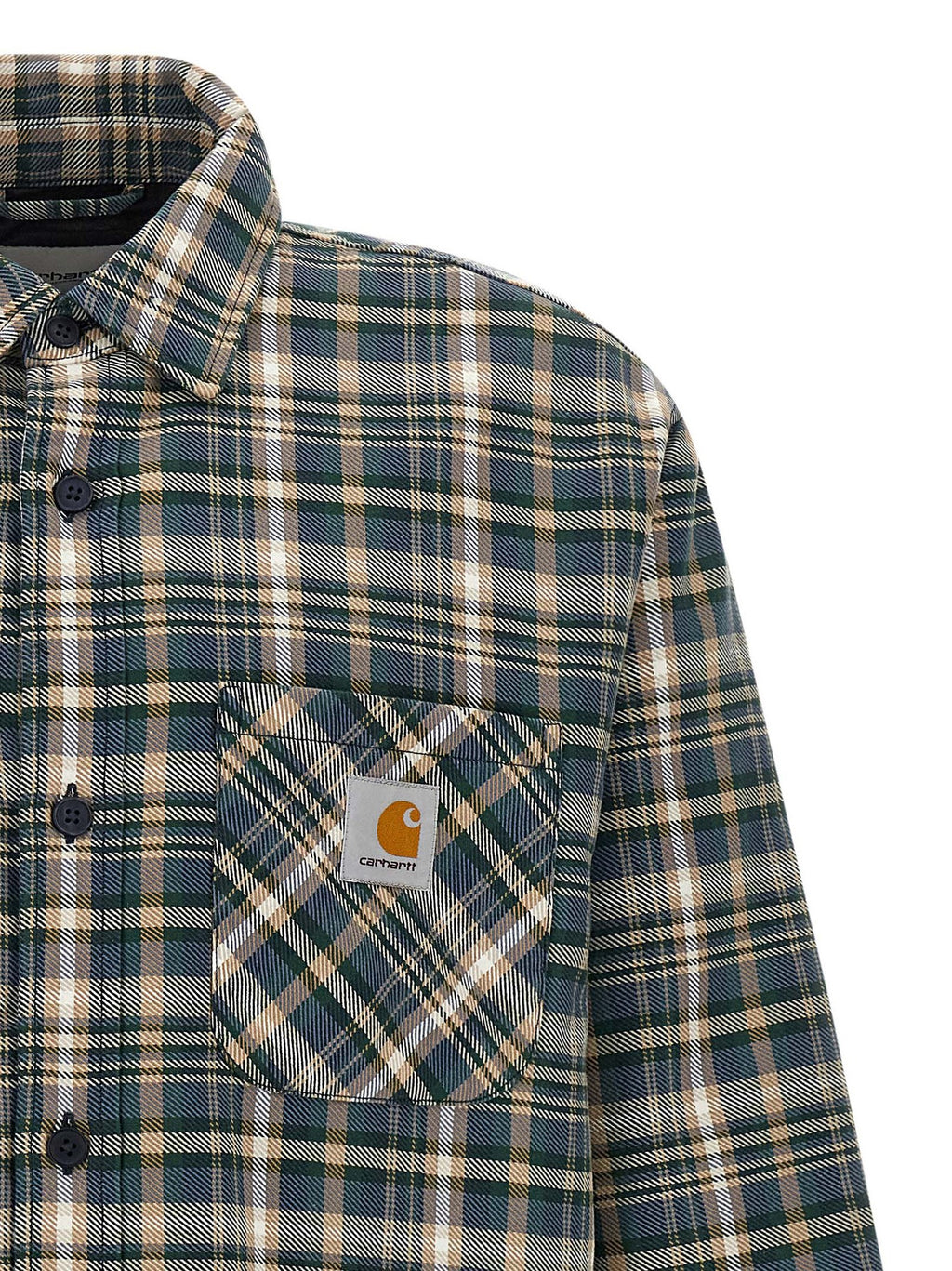 Carhartt Wip Mehrfarbige Baumwolljacke in voller Länge