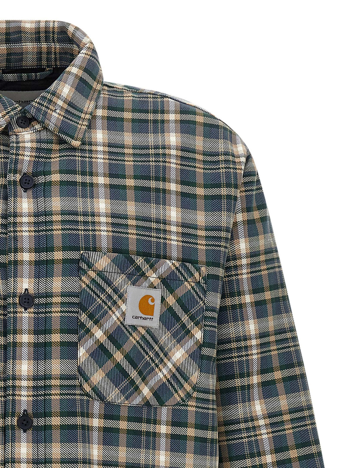 Carhartt Wip Mehrfarbige Baumwolljacke in voller Länge
