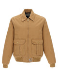 Carhartt Wip Beige Baumwolljacke in voller Länge