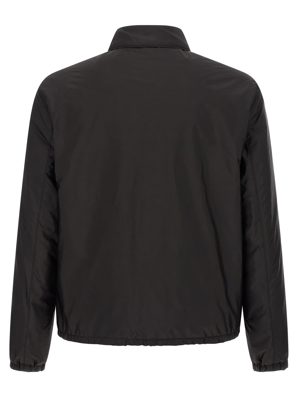 Prada Schwarze Jacke aus recyceltem Polyamid in voller Länge