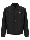 Prada Schwarze Polyamid-Shell-Jacke