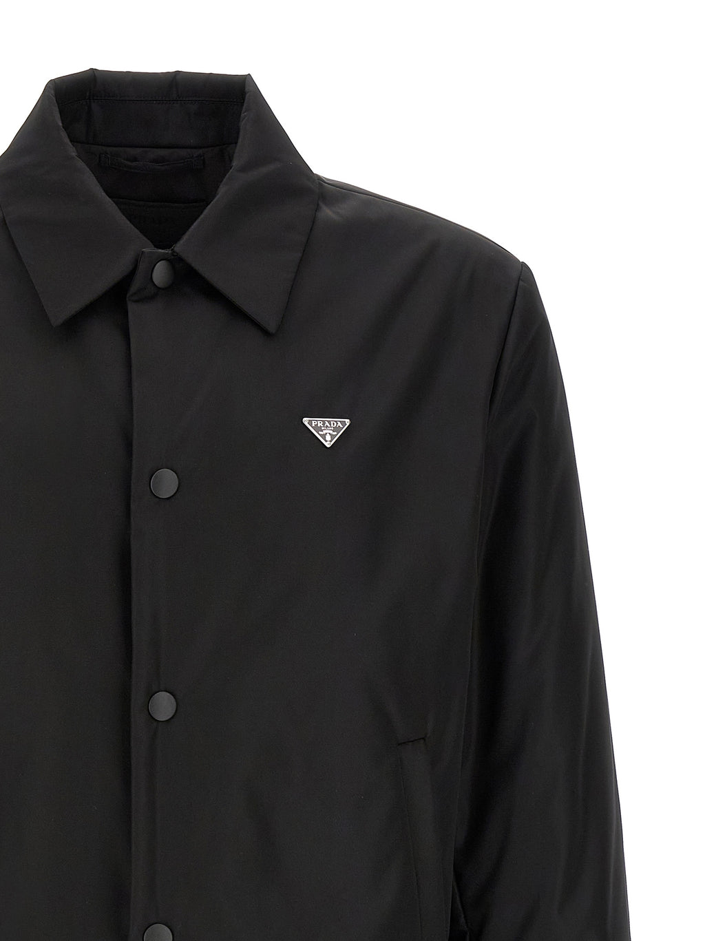Prada Schwarze Polyamid-Shell-Jacke