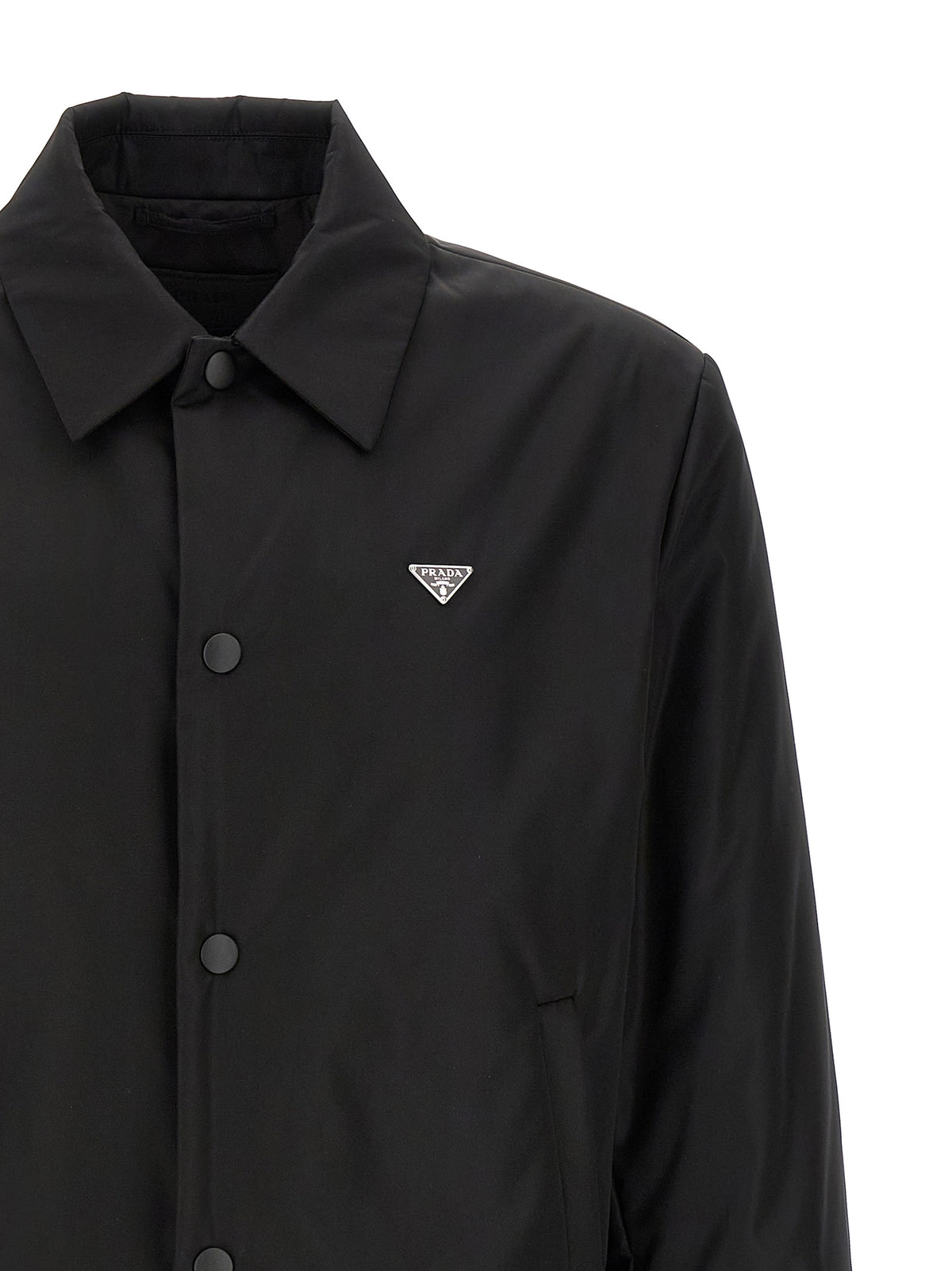 Prada Schwarze Polyamid-Shell-Jacke