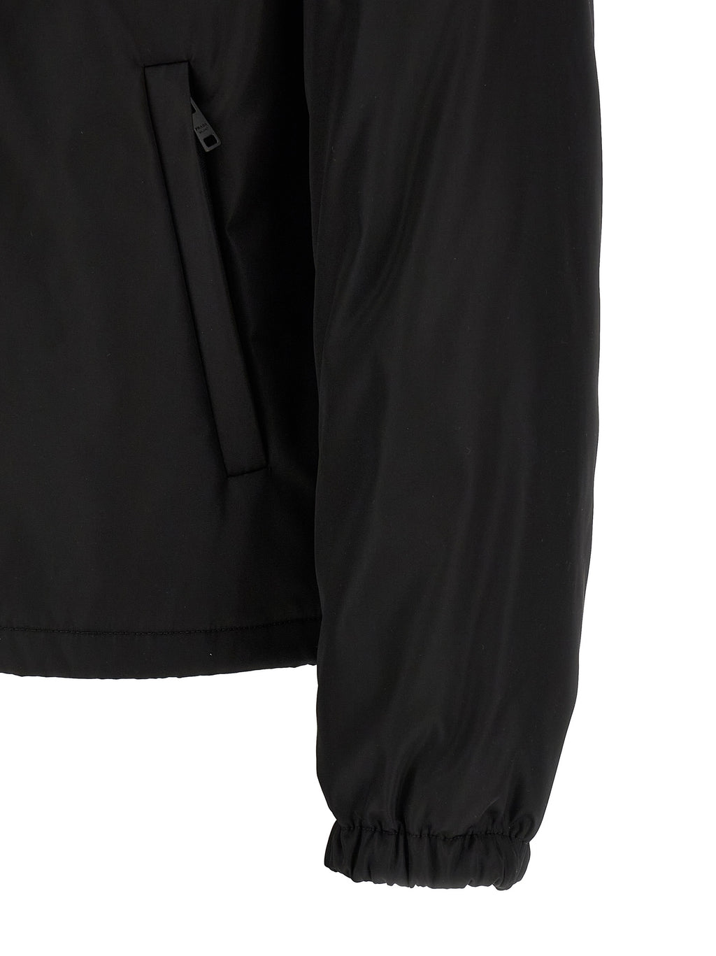 Prada Schwarze Polyamid-Shell-Jacke