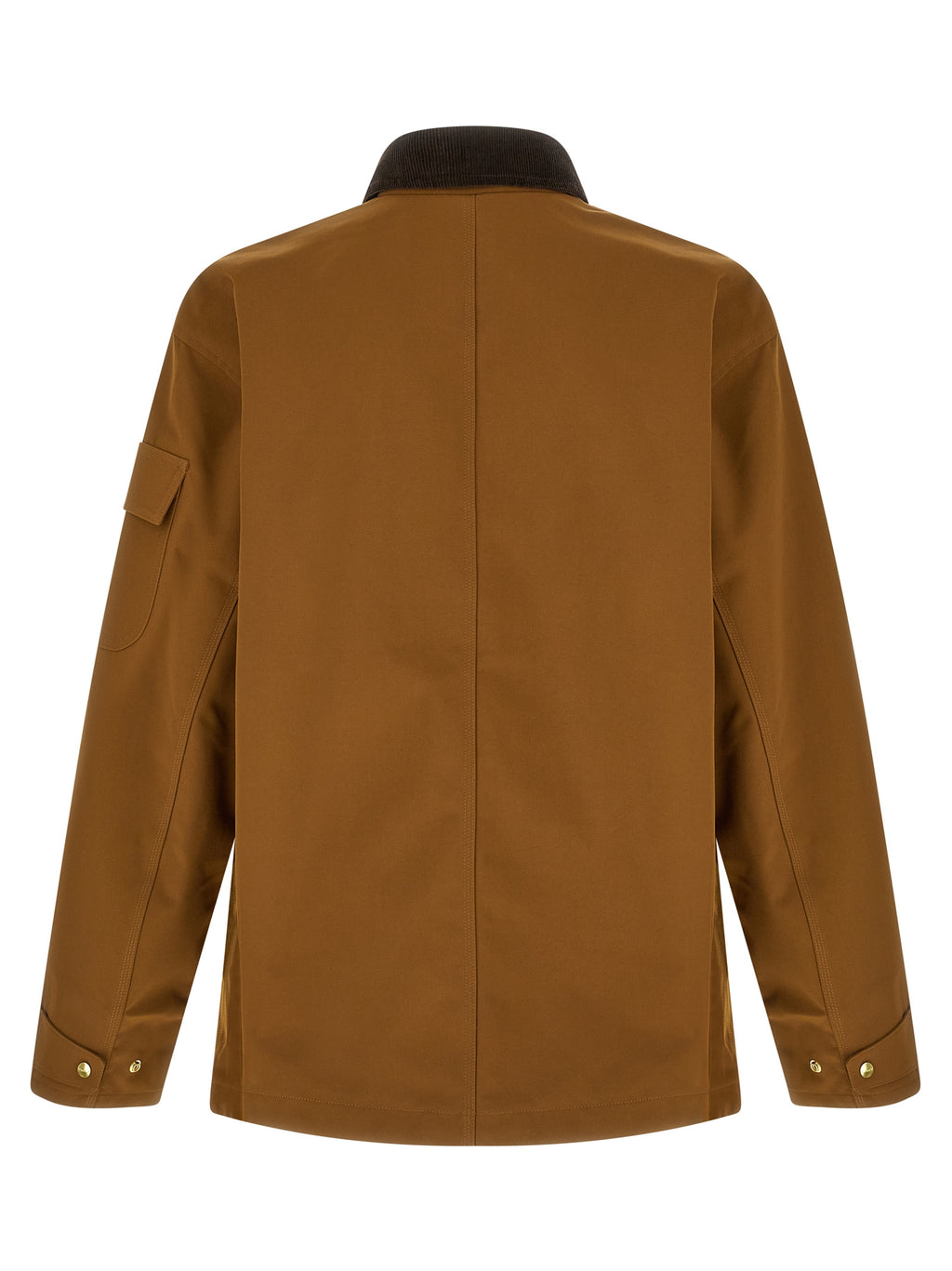 Carhartt Wip Braune Nylon-Jacke in voller Länge