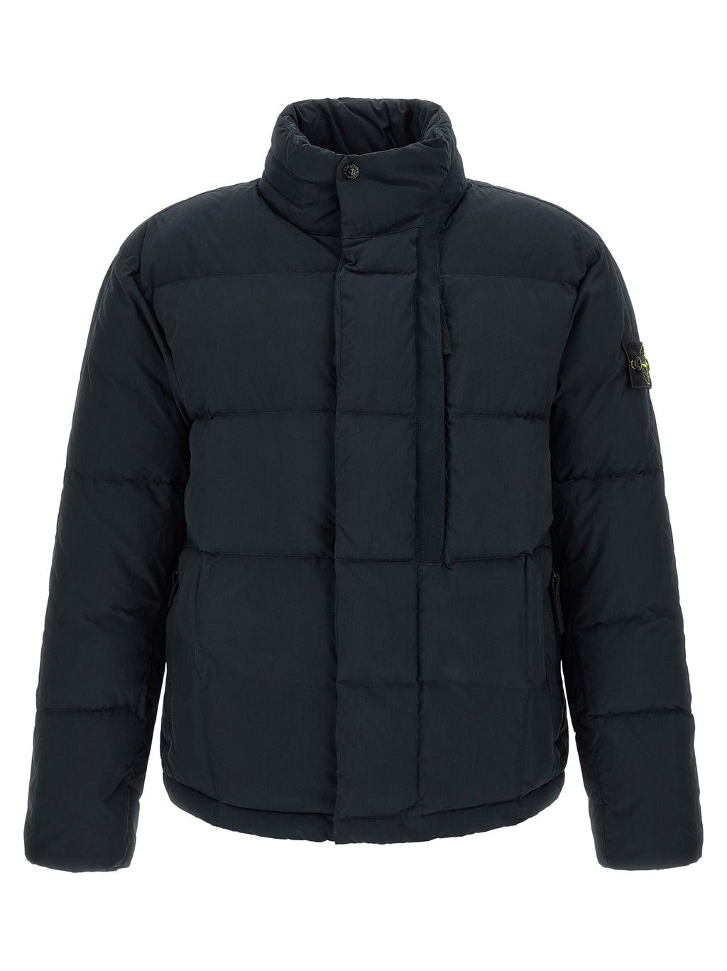 Stone Island Blaue Baumwolljacke in voller Länge