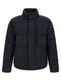 Stone Island Blaue Baumwolljacke in voller Länge