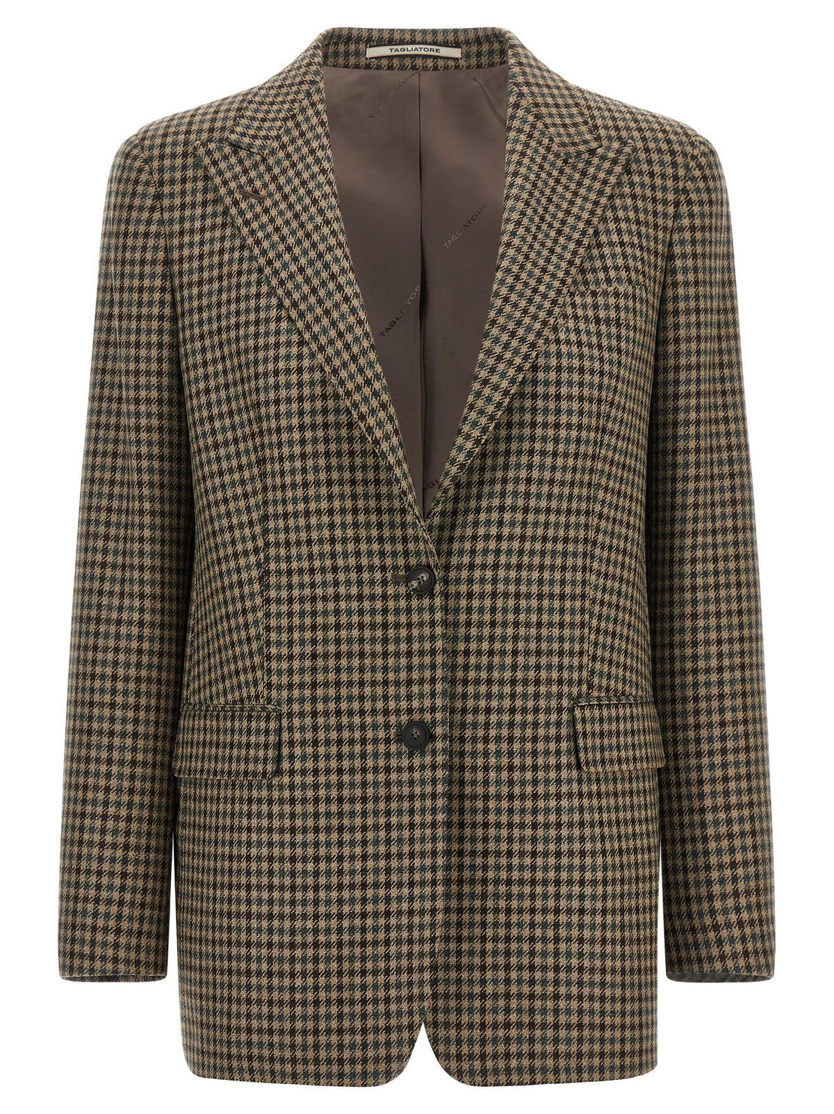 Tagliatore Brauner Blazer aus reiner Schurwolle