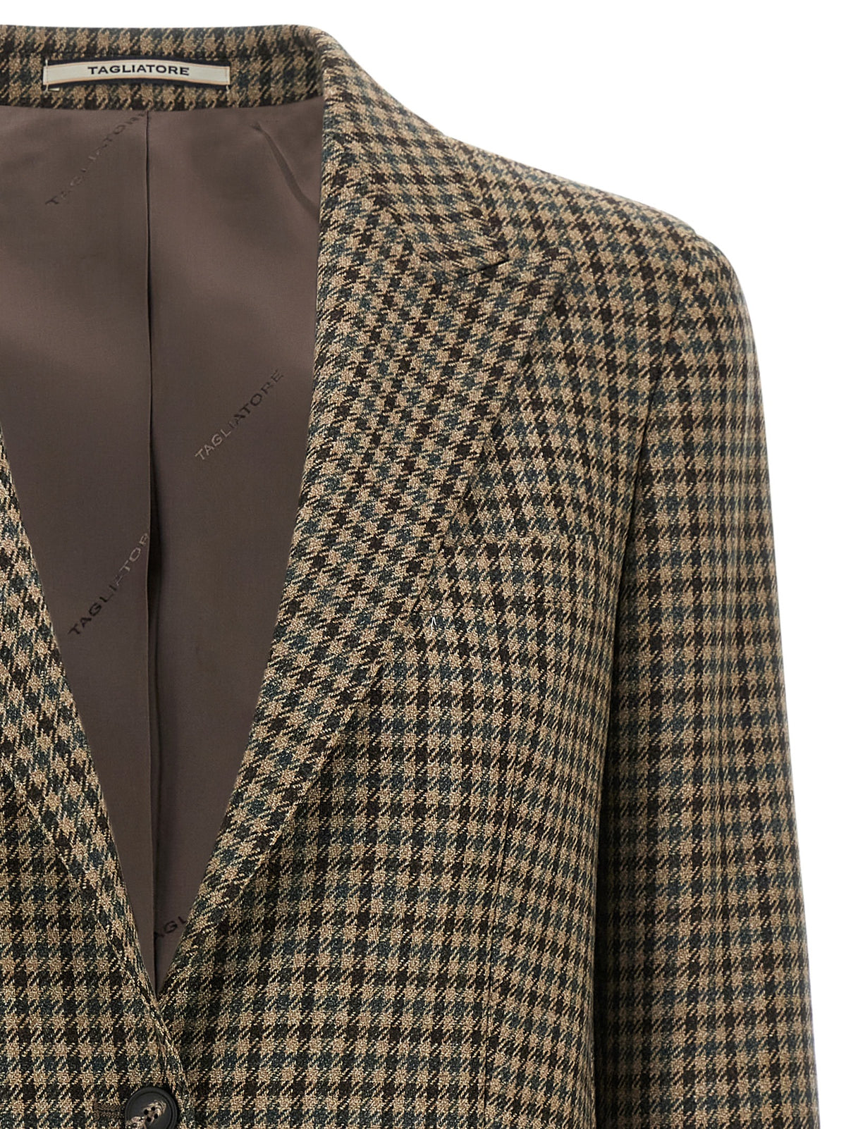 Tagliatore Brauner Blazer aus reiner Schurwolle