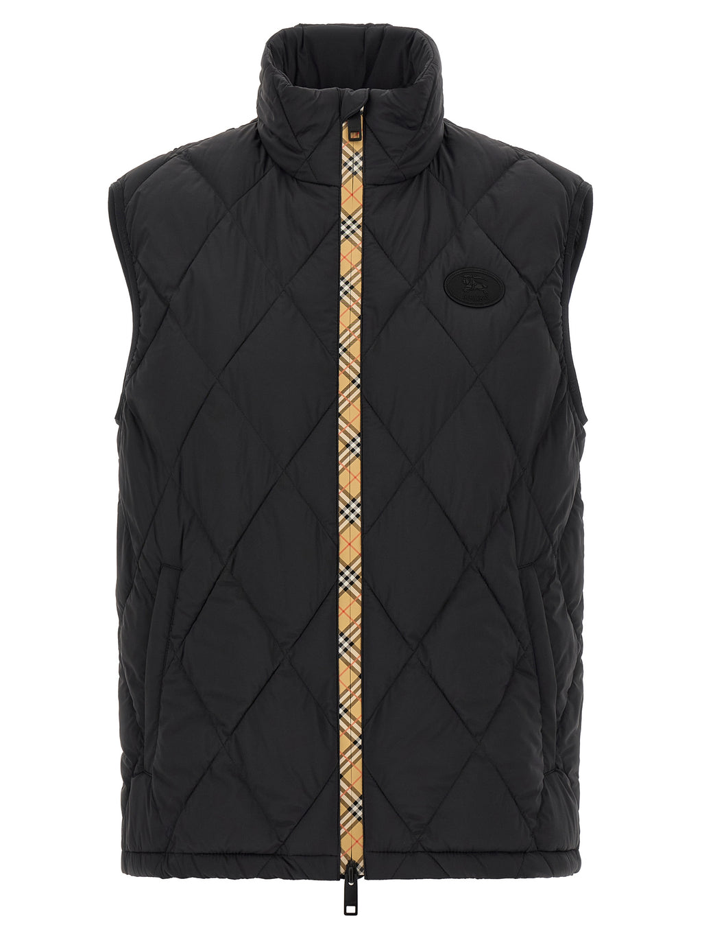 Burberry Schwarze ärmellose Jacke aus Polyamid