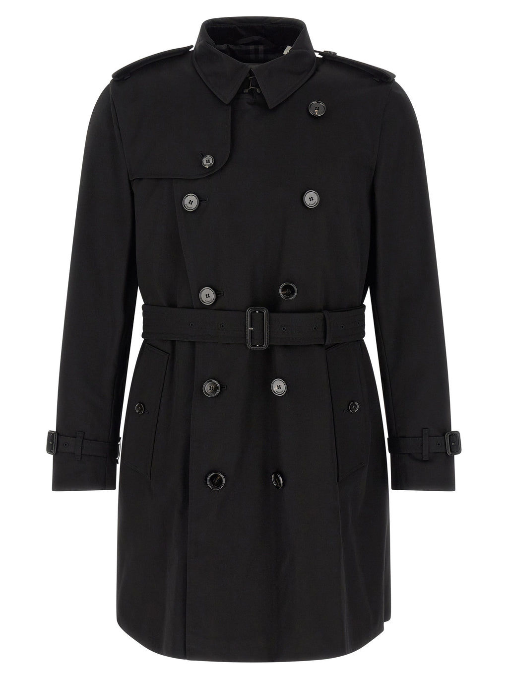 Burberry Schwarzer Baumwollmantel