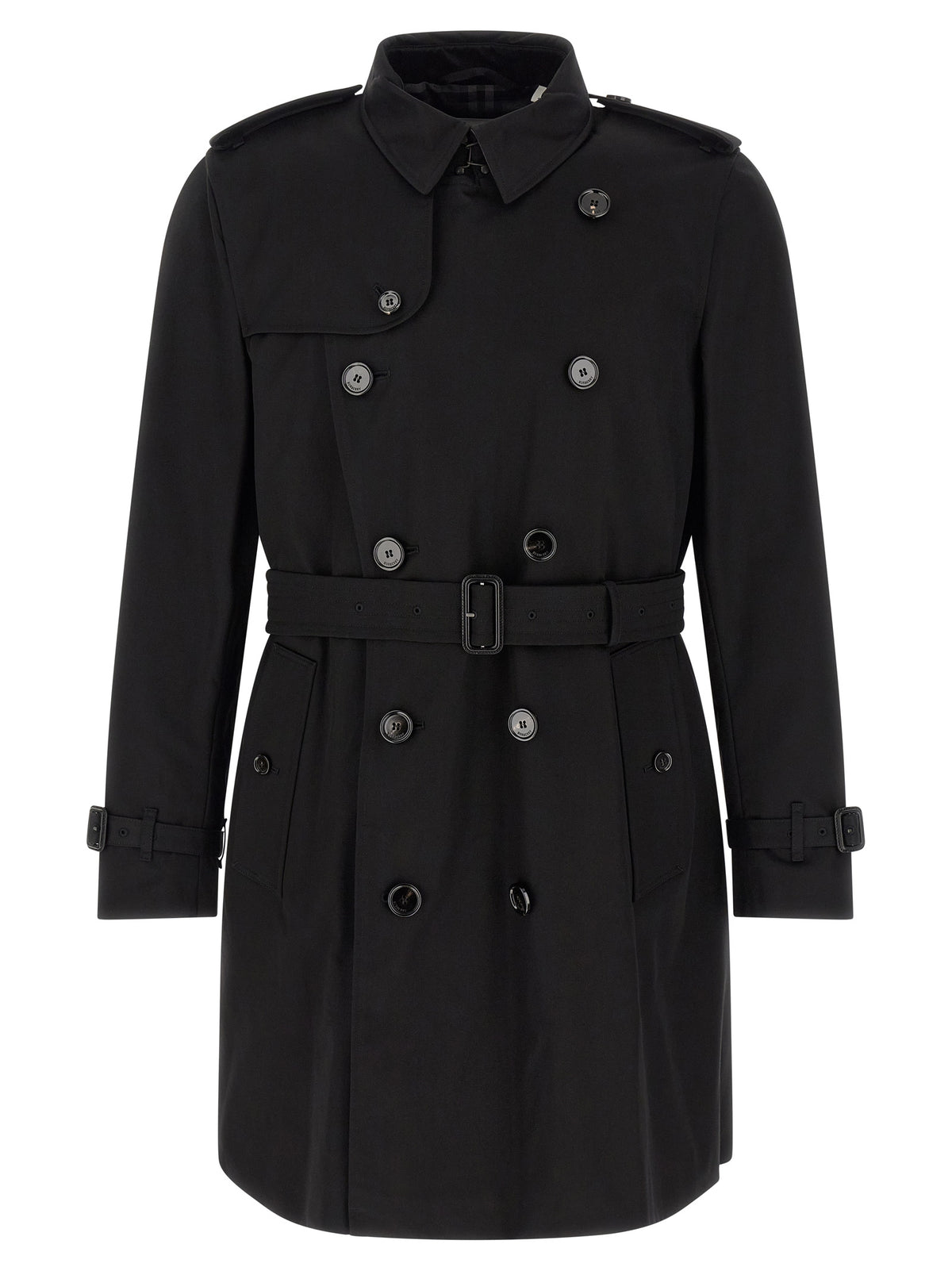 Burberry Schwarzer Baumwollmantel