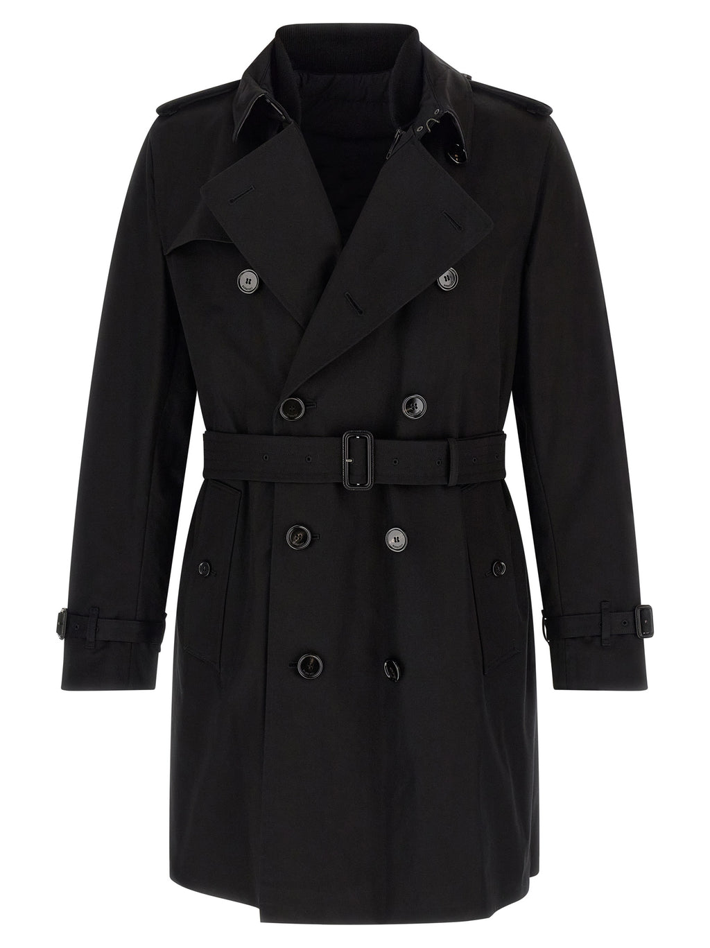 Burberry Schwarzer Baumwollmantel