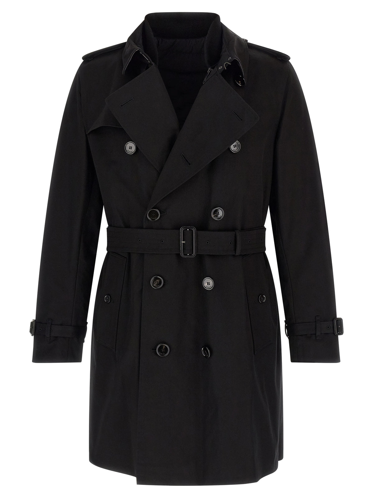 Burberry Schwarzer Baumwollmantel