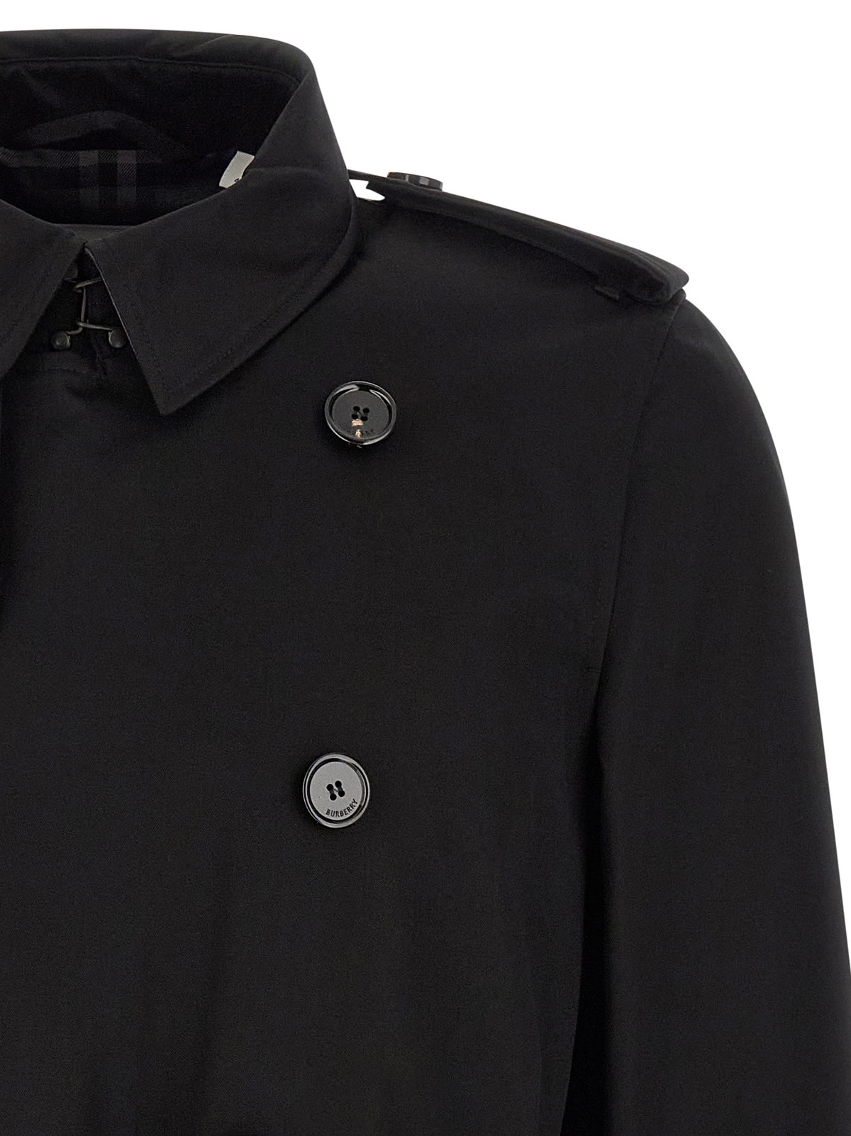 Burberry Schwarzer Baumwollmantel