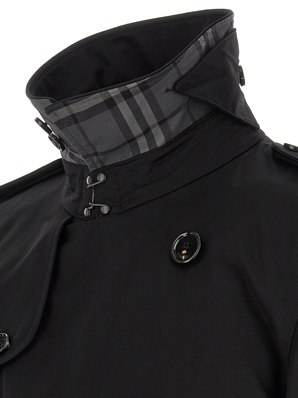 Burberry Schwarzer Baumwollmantel