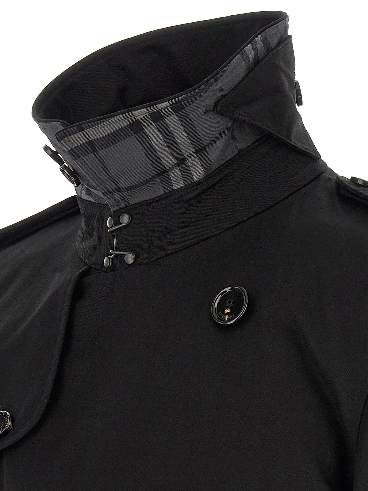 Burberry Schwarzer Baumwollmantel