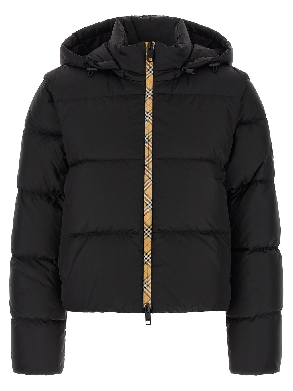 Burberry Schwarze ärmellose Jacke aus Polyamid