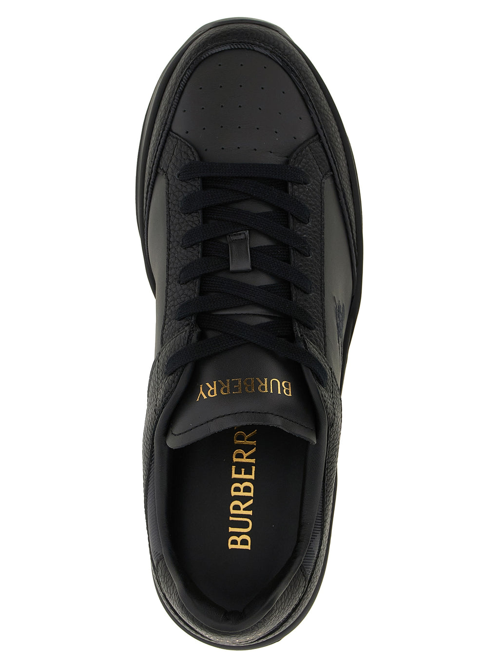 Burberry Schwarze Leder Chunky Sneaker
