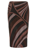 Emilio Pucci Midi-Rock aus Bordeaux-Polyamid