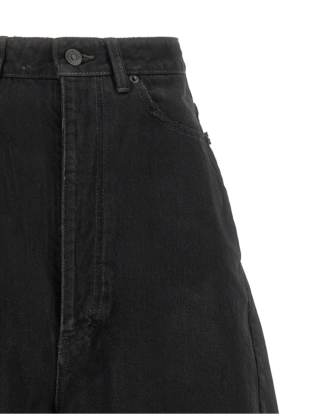 Balenciaga Schwarze Jeans aus Baumwolle mit geradem Bein