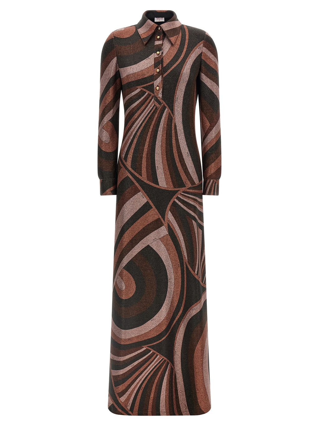 Emilio Pucci Langes Kleid aus Bordeaux-Polyamid