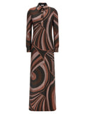 Emilio Pucci Langes Kleid aus Bordeaux-Polyamid