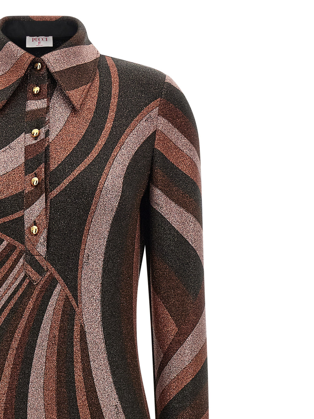 Emilio Pucci Langes Kleid aus Bordeaux-Polyamid