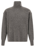 MA'RY'YA Grauer Cardigan aus reiner Schurwolle