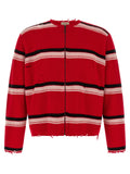 SECOND/LAYER Roter Wollcardigan