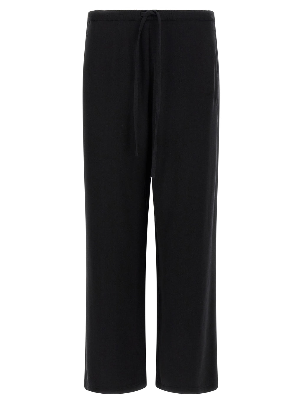 SECOND/LAYER Legere Freizeithose aus Baumwoll-ähnlichem Material in Schwarz