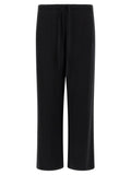 SECOND/LAYER Legere Freizeithose aus Baumwoll-ähnlichem Material in Schwarz