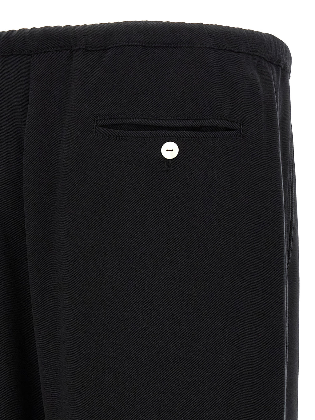 SECOND/LAYER Legere Freizeithose aus Baumwoll-ähnlichem Material in Schwarz