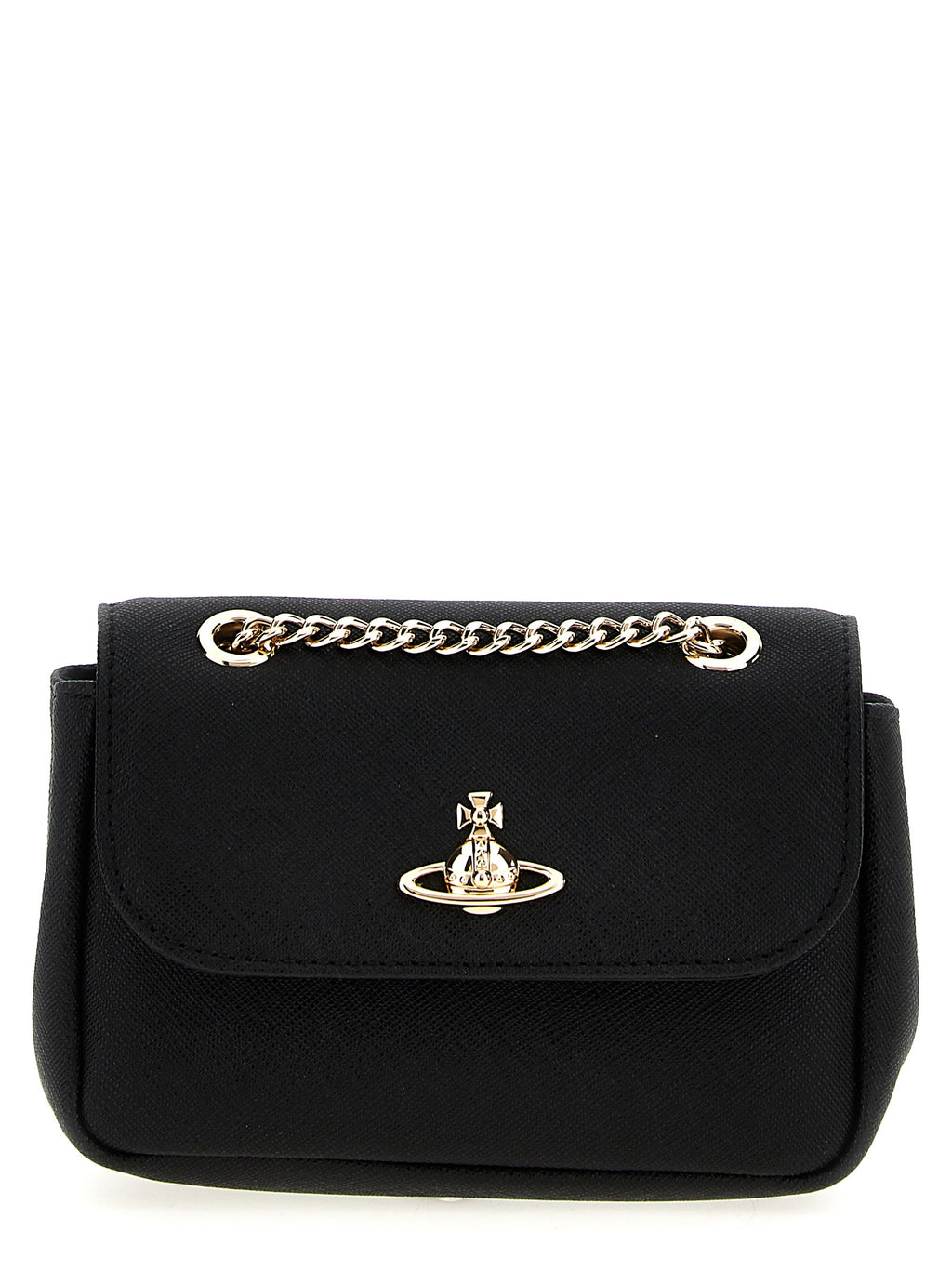 Vivienne Westwood Schwarze Schultertasche aus Rindsleder