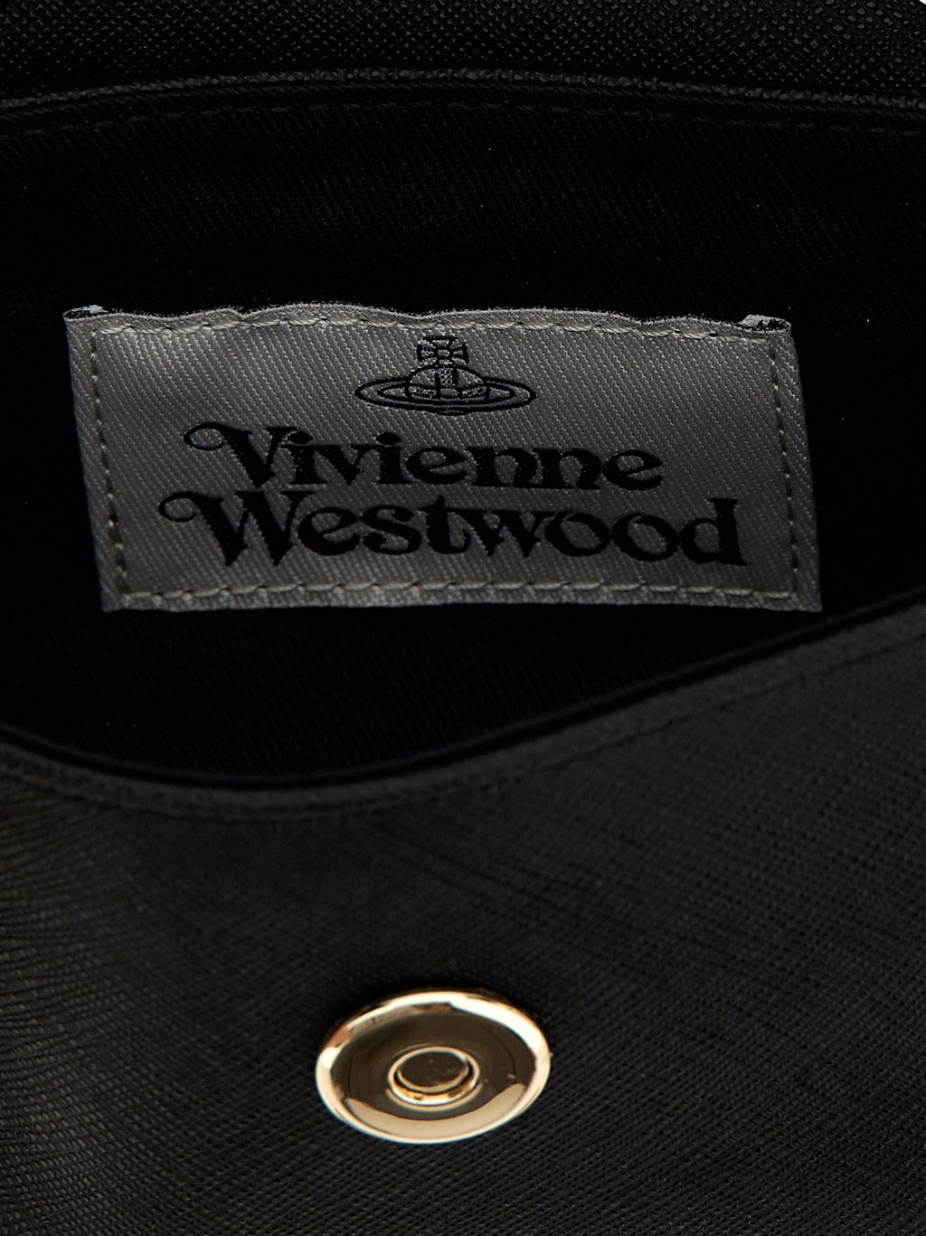 Vivienne Westwood Schwarze Schultertasche aus Rindsleder