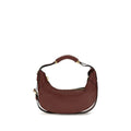 Moschino Schultertasche Bos Taurus aus bordeauxrotem Kalbsleder