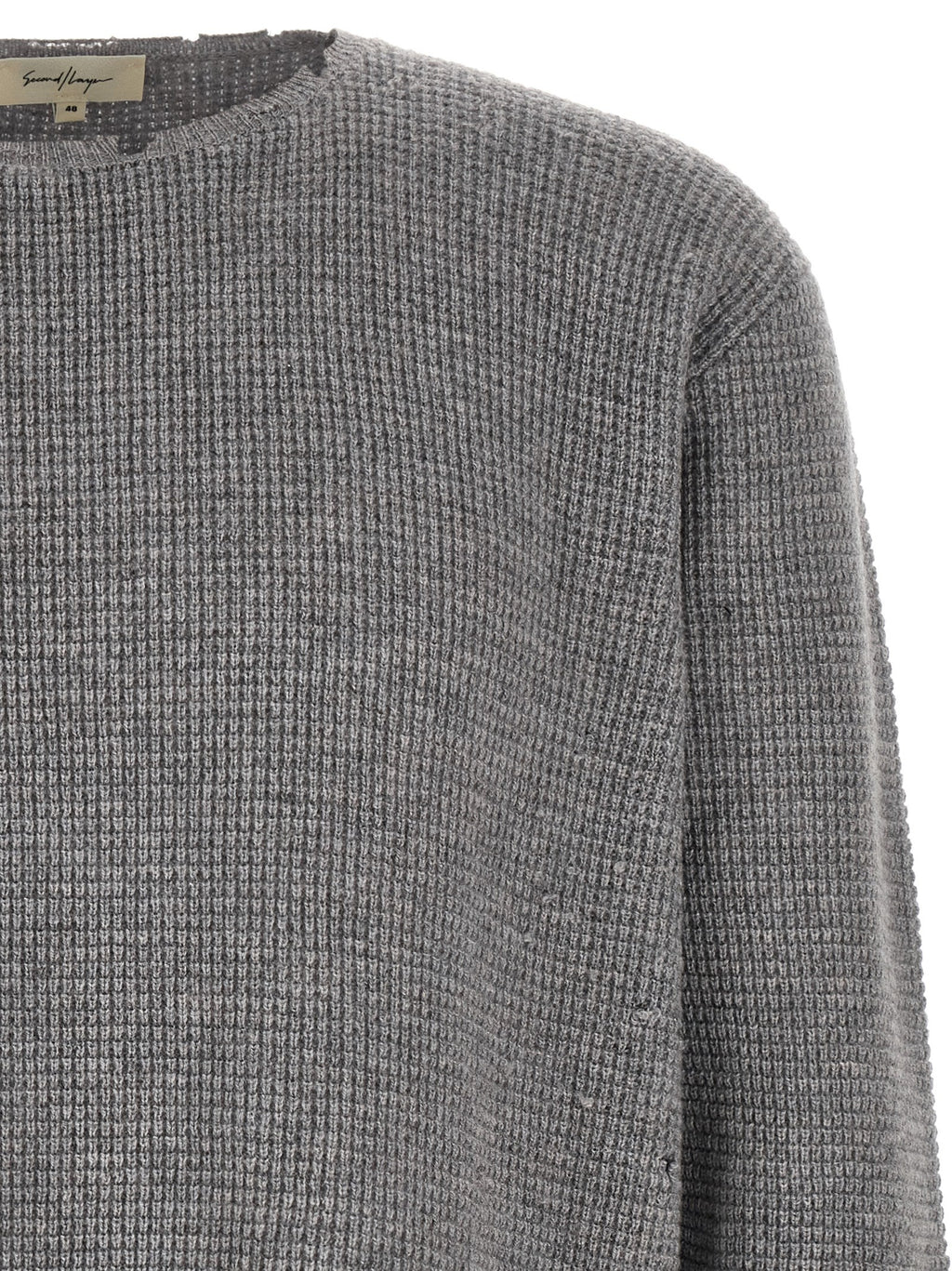 SECOND/LAYER Grauer Wollcardigan